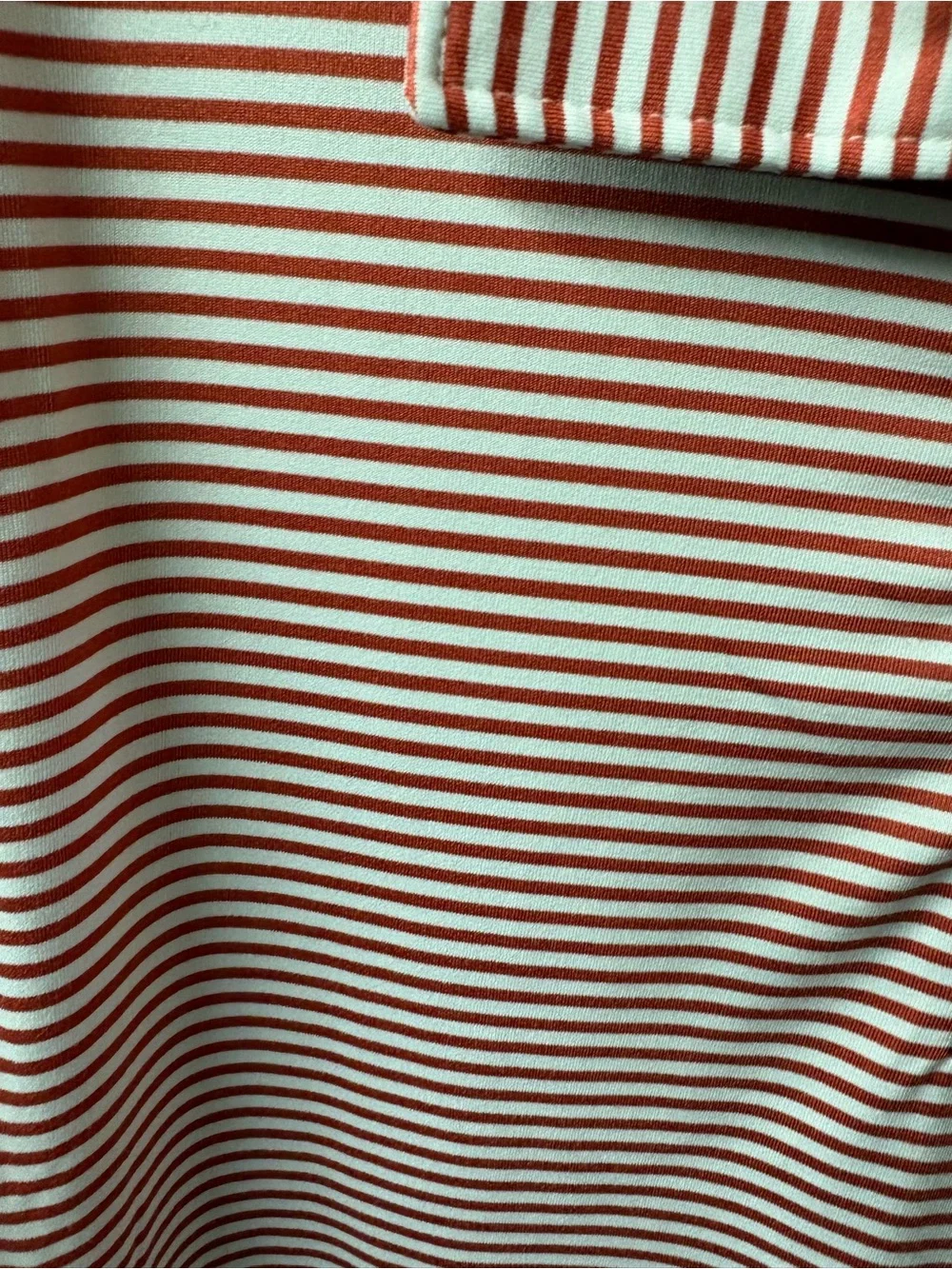 😍J Crew Red & White Narrow-Striped Polo